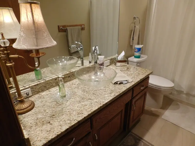 Residential Bathroom Cabinet and Counter Installation
